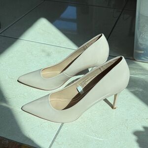 A New Day - Nude Women's Gemma Patent Pointed Toe Heeled Pumps size 11